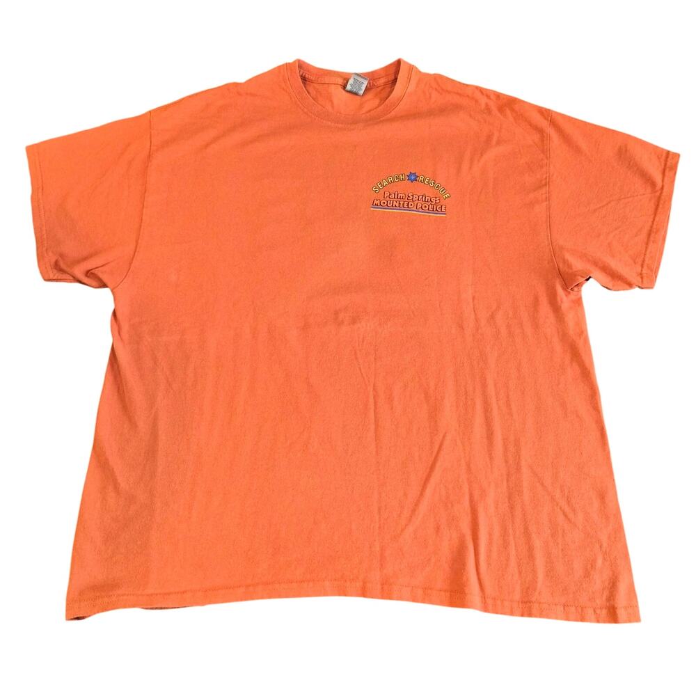 Palm Springs Mounted Police Search Rescue Tee 2XL Orange